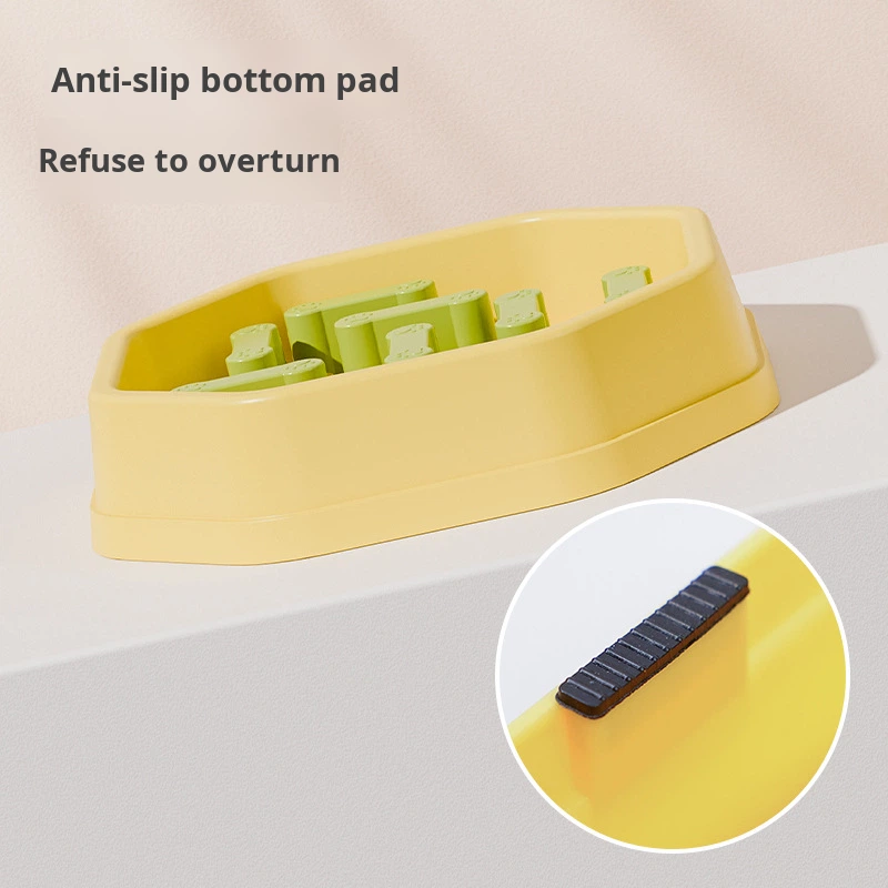 Slow Feeder Bowl for Dogs Anti-Choke Adjustable Difficulty Anti-Spill PP Solid Eco-Friendly Pet Bowl