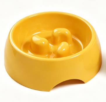 Wholesale Little Puppies Portable Melamine Pet Bowl Slow Eating Dog Feeder with Love Style