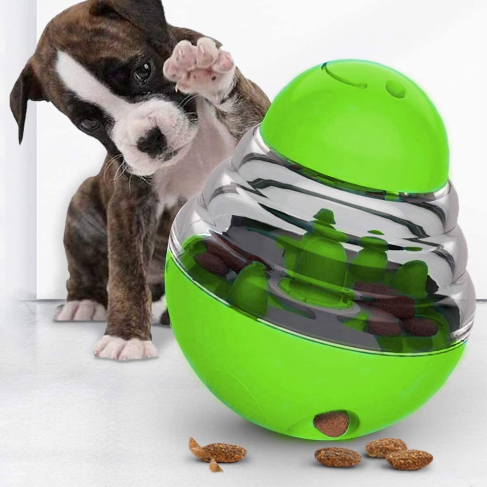 Dog Tumbler Treat Ball Pet Slow Feeder Treat Ball Small Interactive Food Dispenser Adjustable Treats Eat Canister Funny Maze Gym