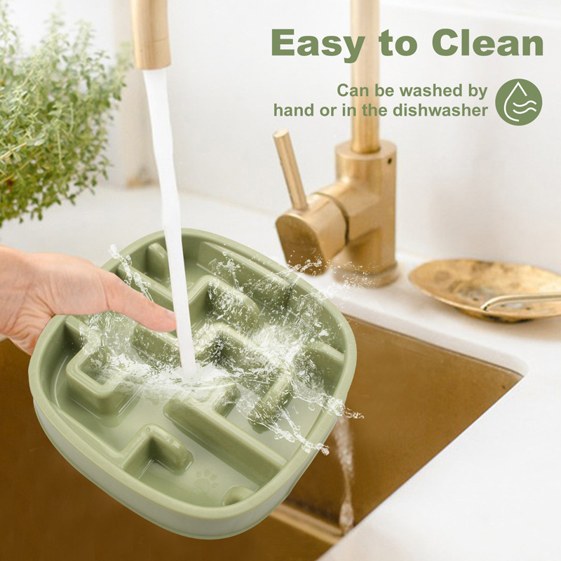 Health Focused Portable Anti Choke Sturdy Puzzle Dish Portion Smart Design Pet Slow Feeder for Multi Pet Homes Dogs Cats