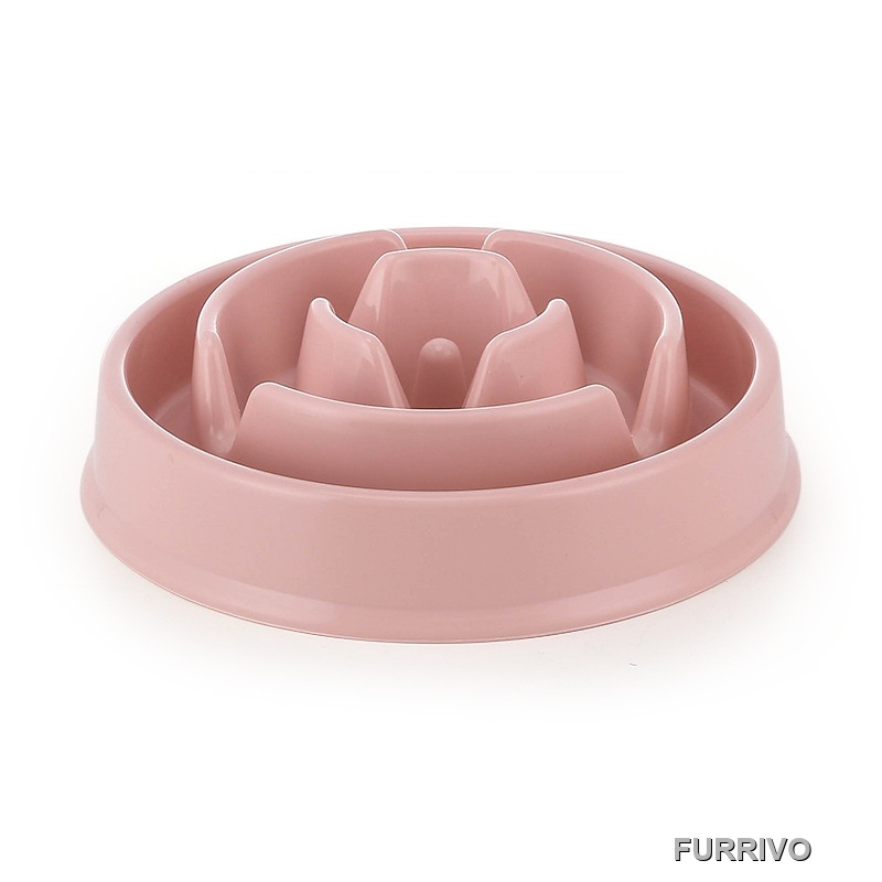 Furrivo Eco-Friendly Solid Anti-Choking Slow Feeder Dog Bowl Maze Puzzle Pet Food Bowl for Dogs Cats Anti-Gulping Bloat