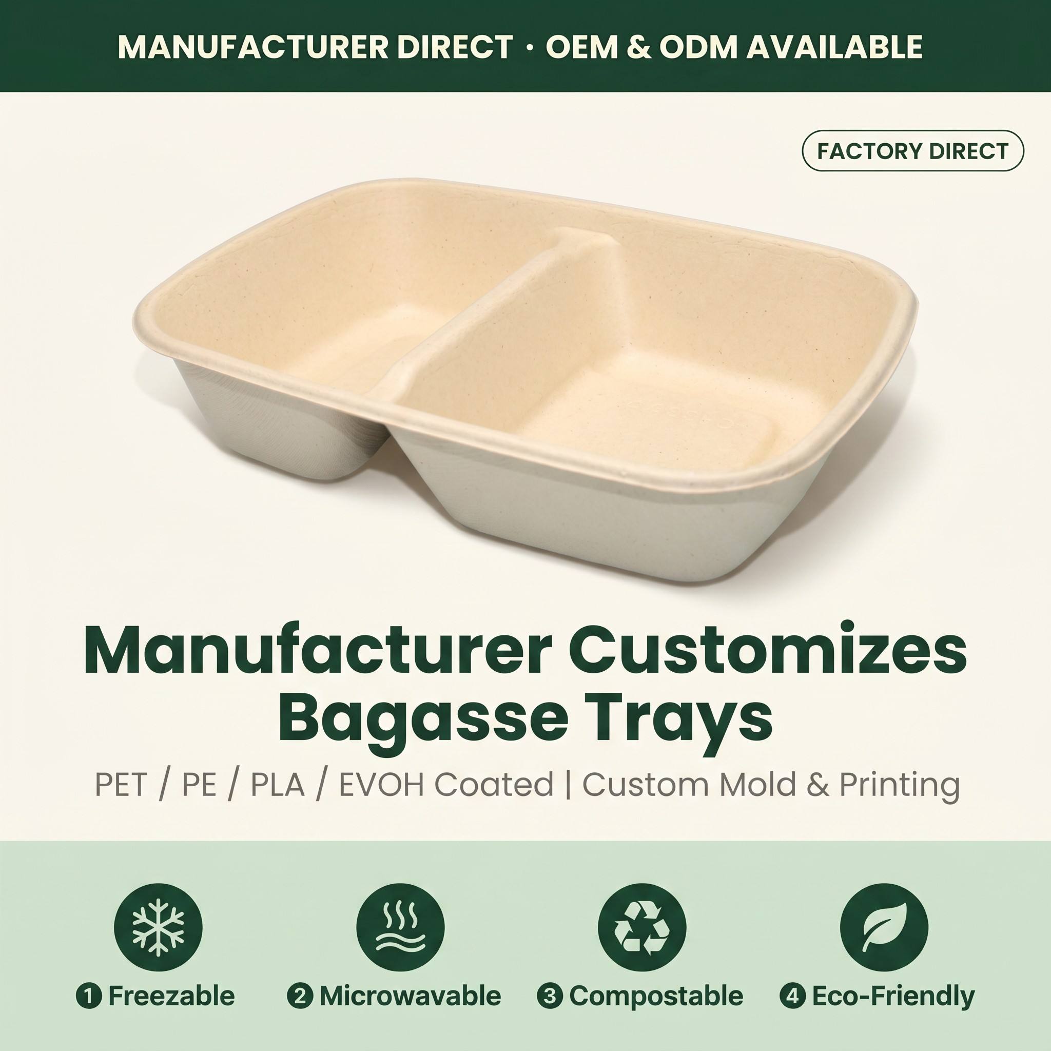Bagasse Tray Model 7