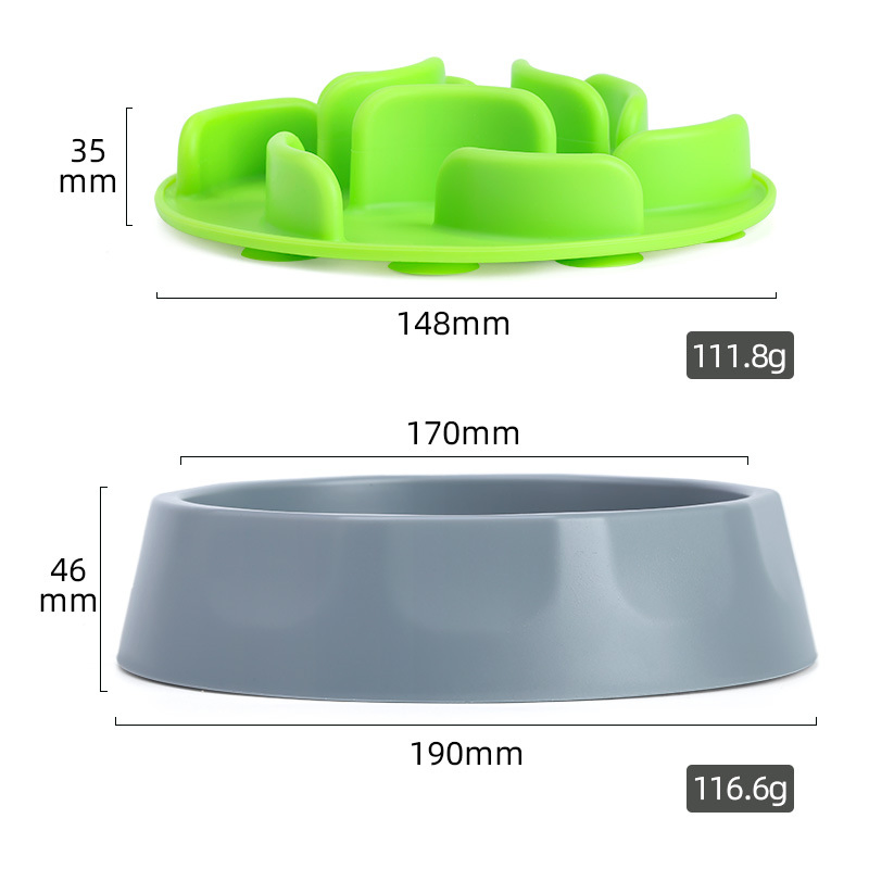 BPA Free Insert Detachable Dog Slow Feeder Cat Slow Feeder Pet Product Insert Removable Silicone Slow Feeding Pet Feeder