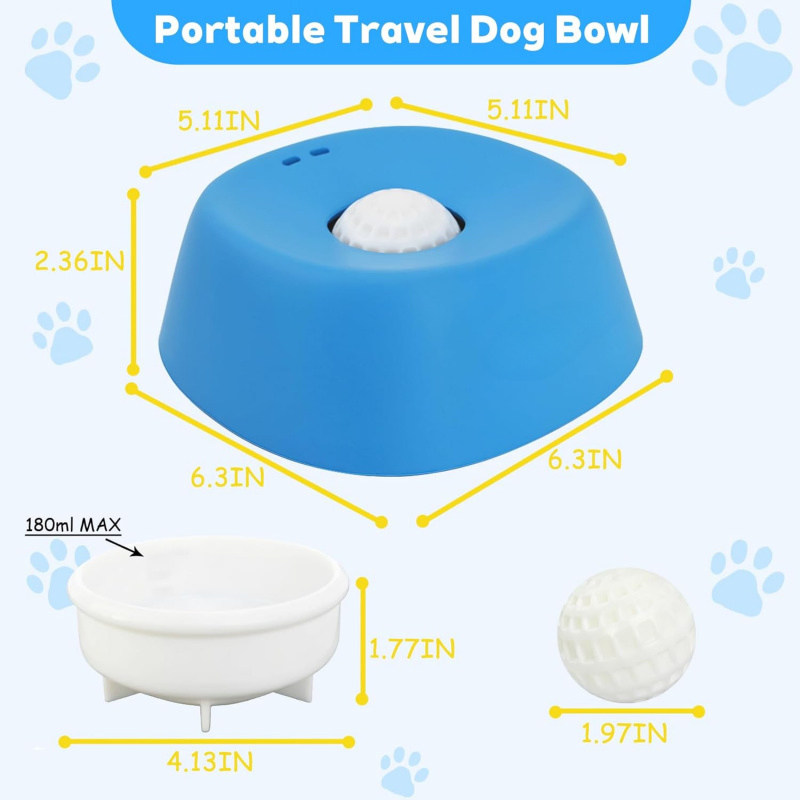 Anti-Choking Slow Feeder Dog Bowl Non-Slip 34 Cup - Lick Toy for Liquid Treats Bone Broth Yogurt