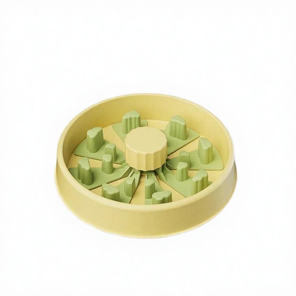 Adjustable 5 Levels Difficultly Slow Feeder with Safety and Smooth Surface Plastic Food Grade Material for Cats and Dogs