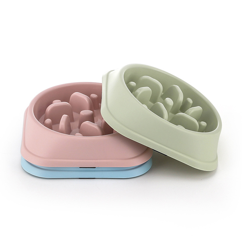 Dog &amp; Cat PP Material Slow Feeder Bowl Non-Slip Anti-Choking for Small &amp; Medium Pets