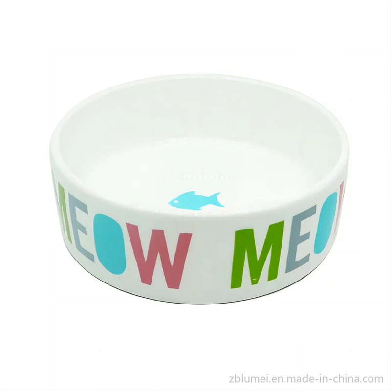 Ceramic Stoneware Pet Dog Cat Food and Water Feeding Drinking Bowls Dishes