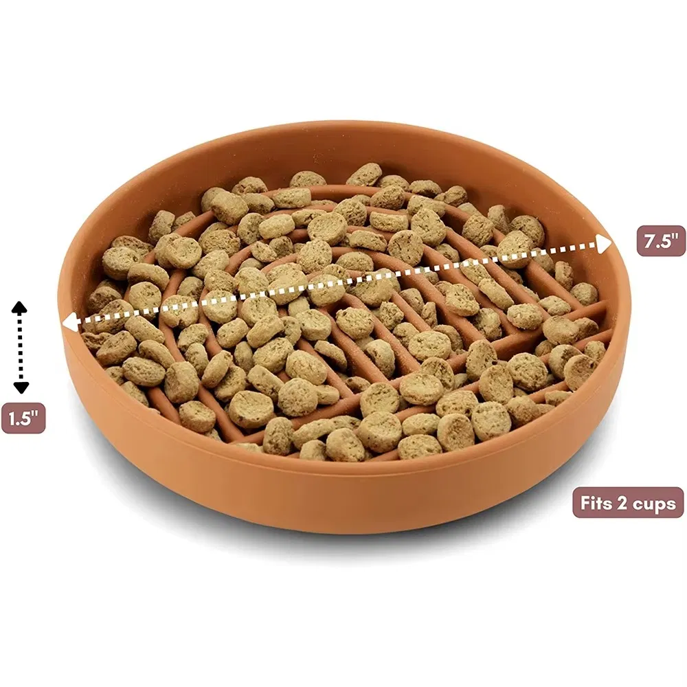 Silicone Pet Feeding Bowl with Licking Tray for Dogs Slow Eating