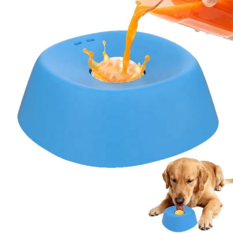 Eco-Friendly Plastic Dog Lick Bowl With Built-In Rolling Ball Non-Slip Design For Slow Feeding Travel &amp; Indoor Use Small Pets Yo