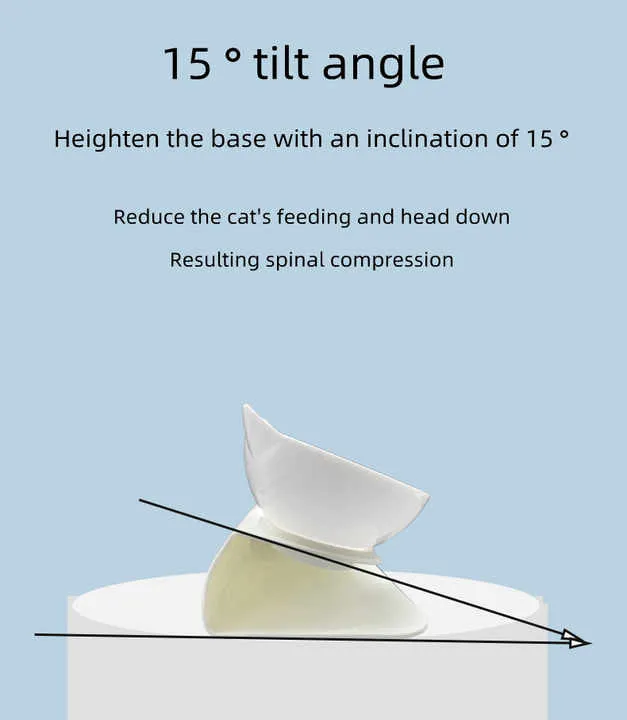 Ergonomic Tilted Cat Bowl Designed for Hassle-Free Feeding Experience