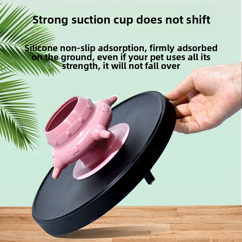 Customized Manual Suction Cup Pet Feeding Device Milk Bowl with Multiple Nipples Anti-Choking Bionic Cats Dogs Plastic