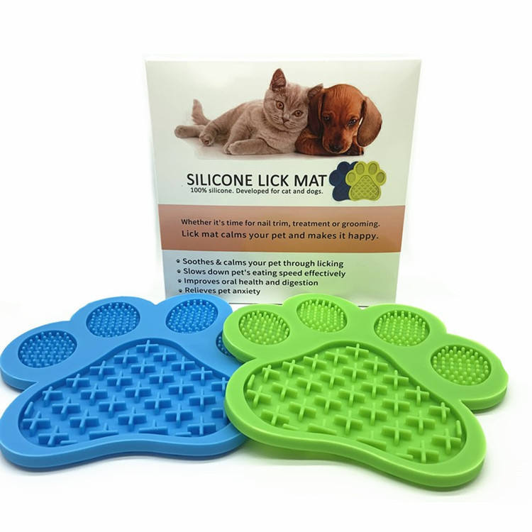 High Quality Flexible Silicone Pet Licking Mat Slow Feeder Bowl Healthy Anti-Gulping Feeding Pad for Pet Training