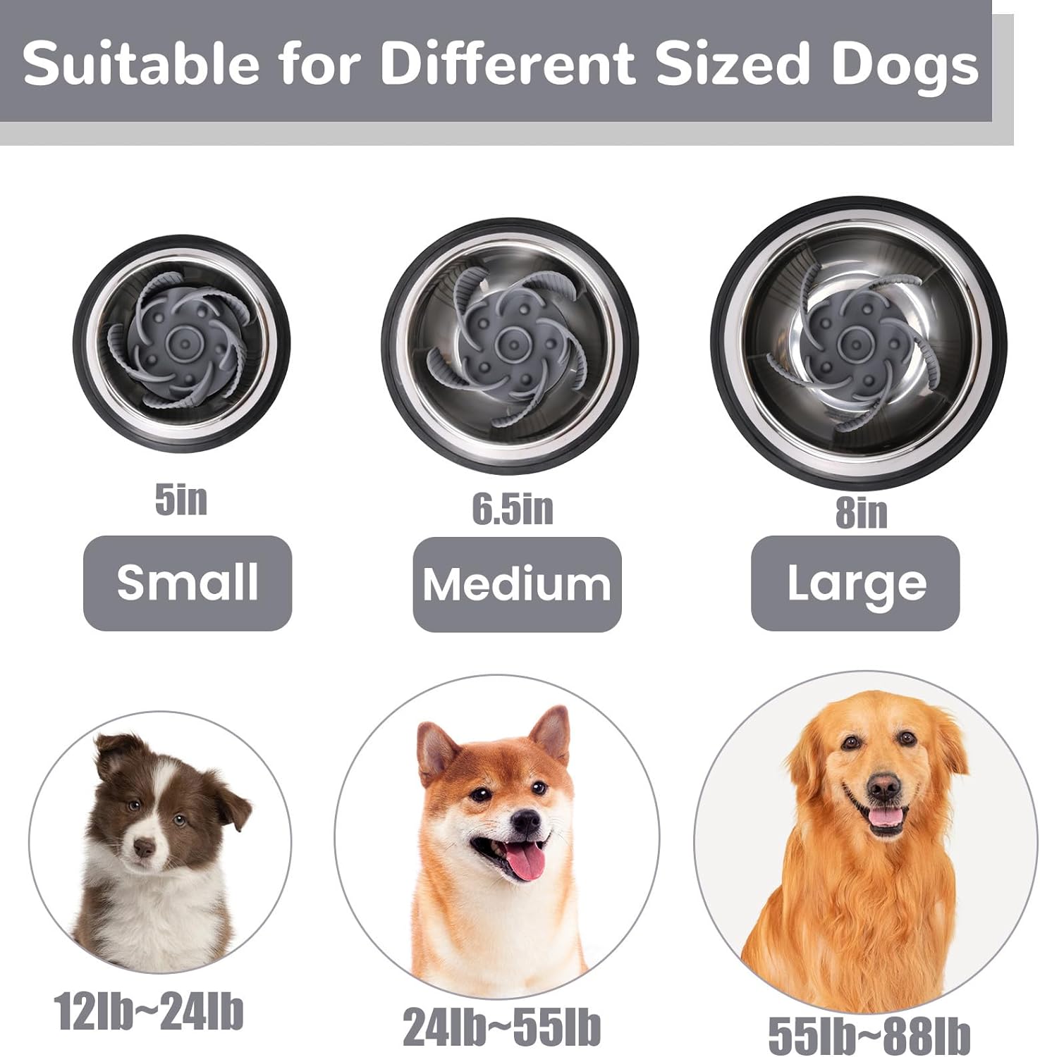 OEM Dog Bowls Silicone Spiral Dog Food Bowls Feeder Slow Feeder Dog Bowl Insert