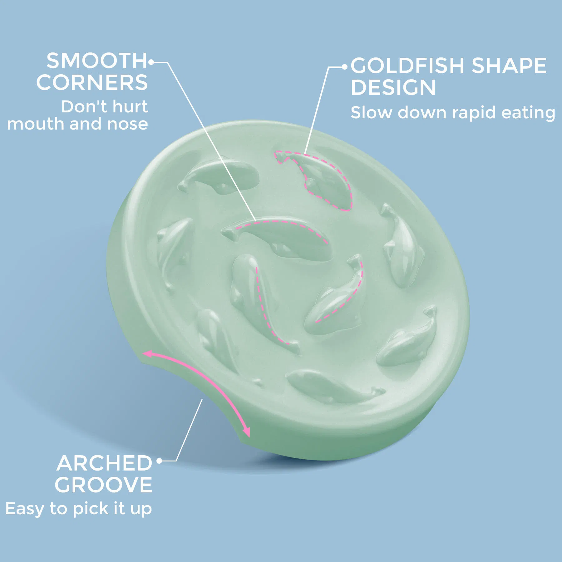 Anti-Choking Ceramic Slow Eating Pet Bowl with Cute Whale Design