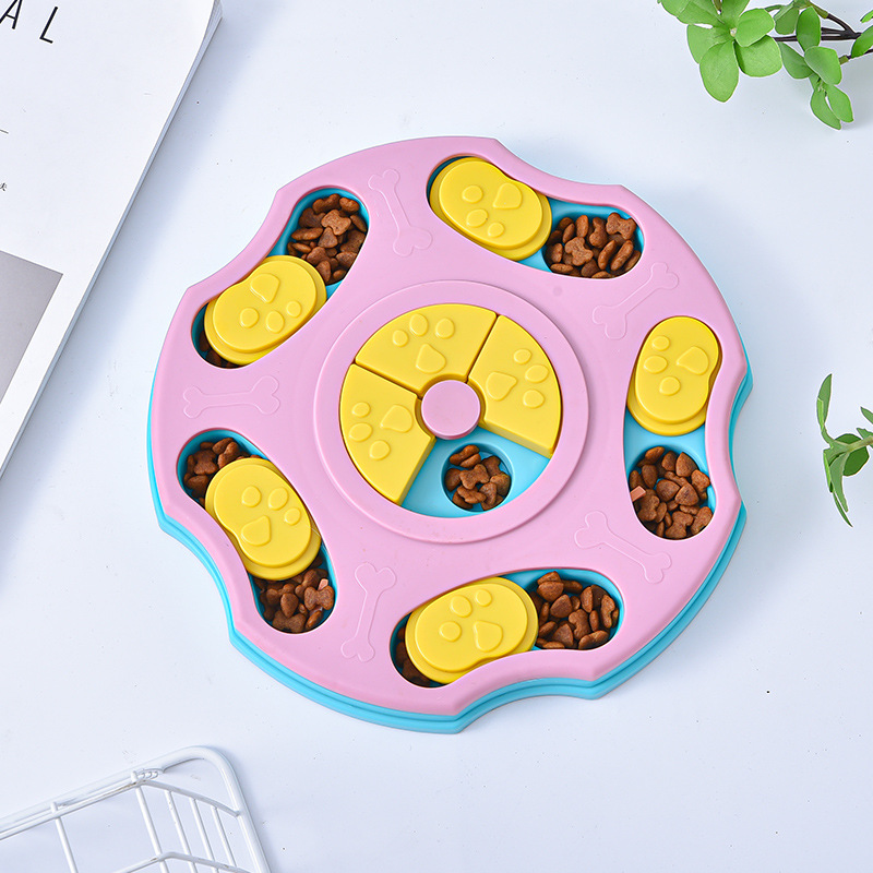 Wholesale Interactive Plastic Dog Cat Training Puzzle Intelligence Toy Slow Puzzle Feeder Bowl Game Toy
