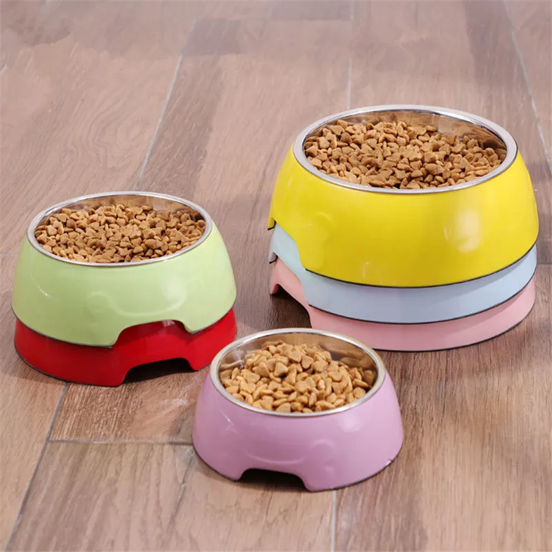 Wholesale Custom Stainless Steel Melamine Pet No Spill Dog Cat Food Bowl Slow Eating