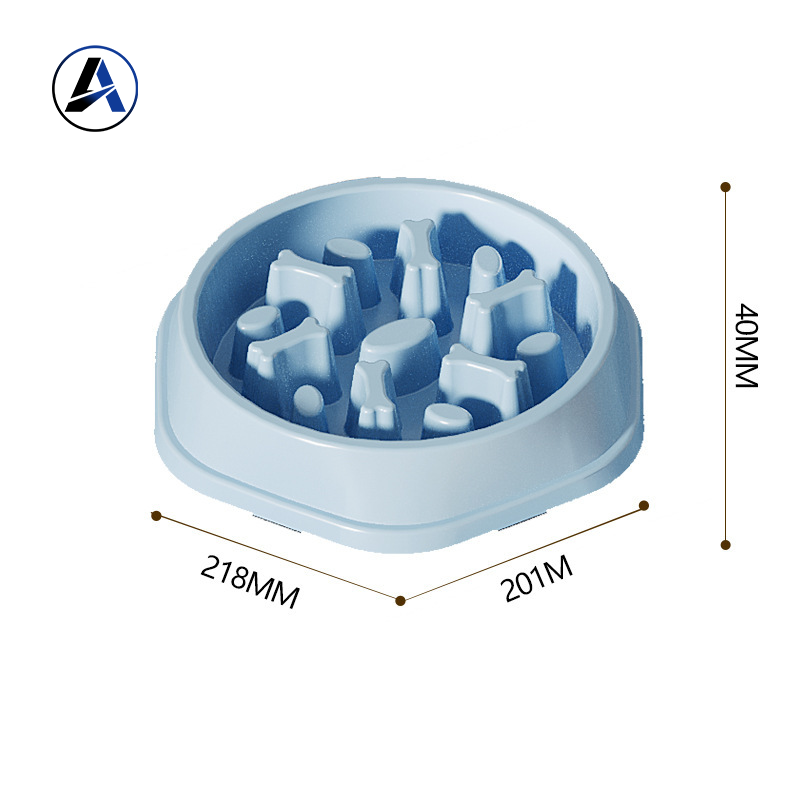Bone Type Dog Slow Food Bowl Licking Bowl Anti-tip Anti-slip Anti-choking 2 in 1 Pet cat Feeder Bowl