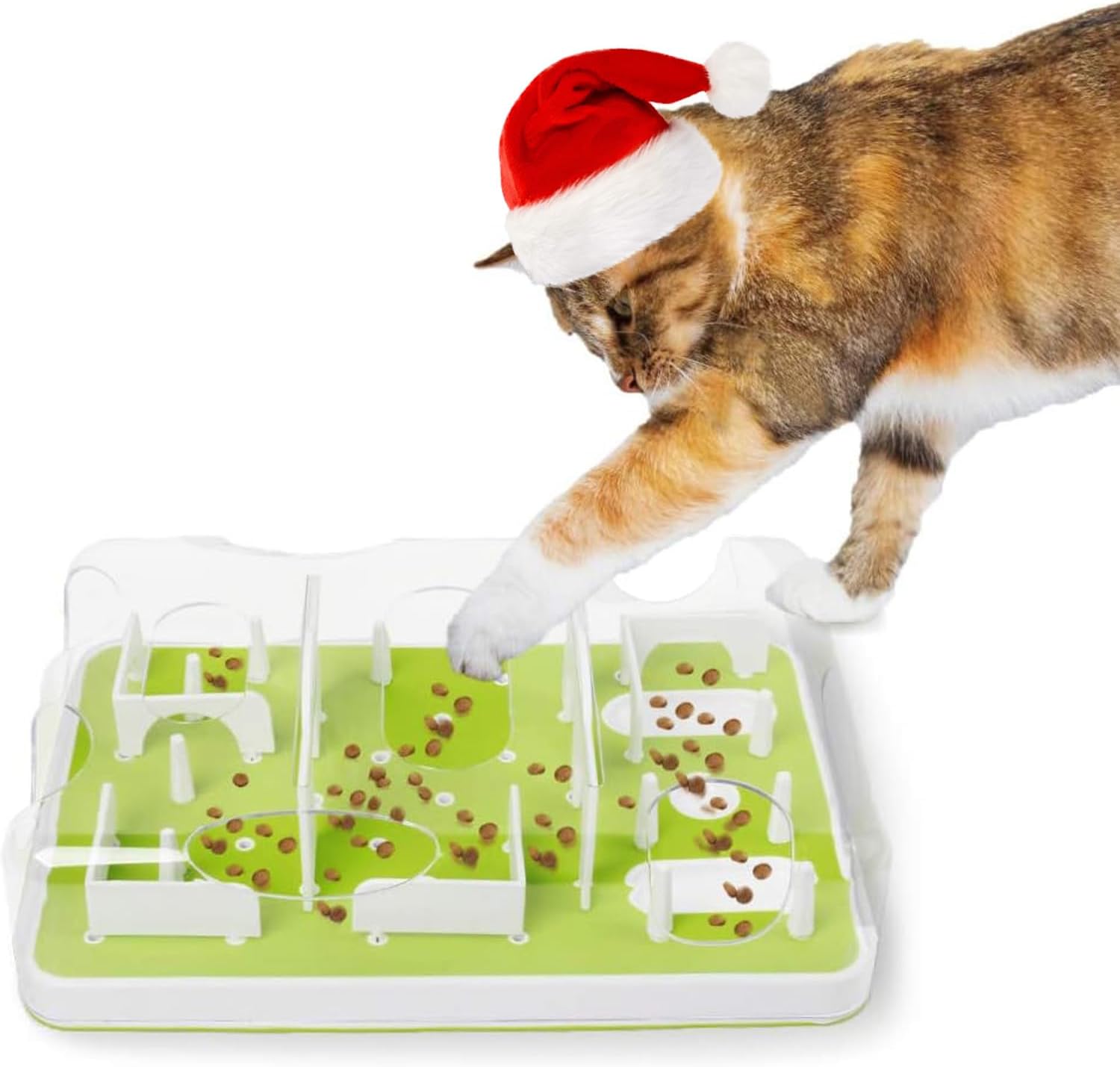 AFP Adjustable Difficultie 3 Llevel Plastic Slow Feed Food Dog Cat Puzzle Toy Pet Bowls Feeder Maze Feeder for Cat
