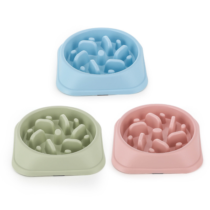 Dog &amp; Cat PP Material Slow Feeder Bowl Non-Slip Anti-Choking for Small &amp; Medium Pets