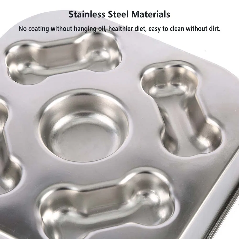 Slow Feeder Dog and Cat Bowls - Stainless Steel, Anti-Gulping, Non-Slip, Fun Design to Slow Down Eating, Easy to Clean, Pet Food Training Bowl Toy
