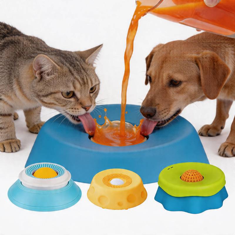 High Quality Eco Friendly Liquid Slow Feeding Dog Bowl With Rolling Ball Non Slip Spherical Pet Feeder To Relieve Boredom