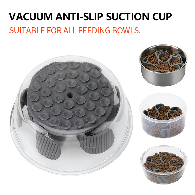 Designable Soft Elastic Eco-Friendly Silicone Slow Feeder Dog &amp; Cat Bowl with Suction Cups Training Licking Dish