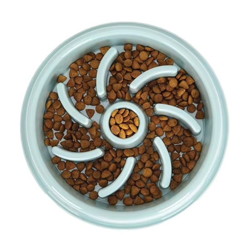 Intelligent Vortex Design Anti Gulping Healthy Eating Puzzle Drinking Feeding Bowl Dog Pet Slow Bowl
