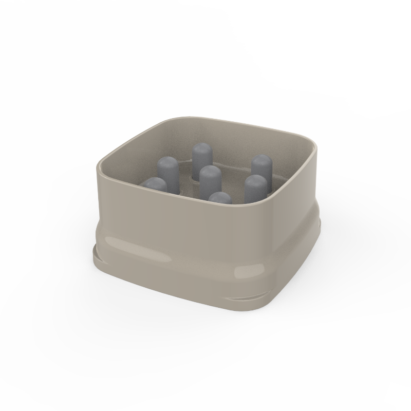 OEM 2025 Round Plastic Dog Puppy Feeder Slow Eating Bowl with 4 Heights
