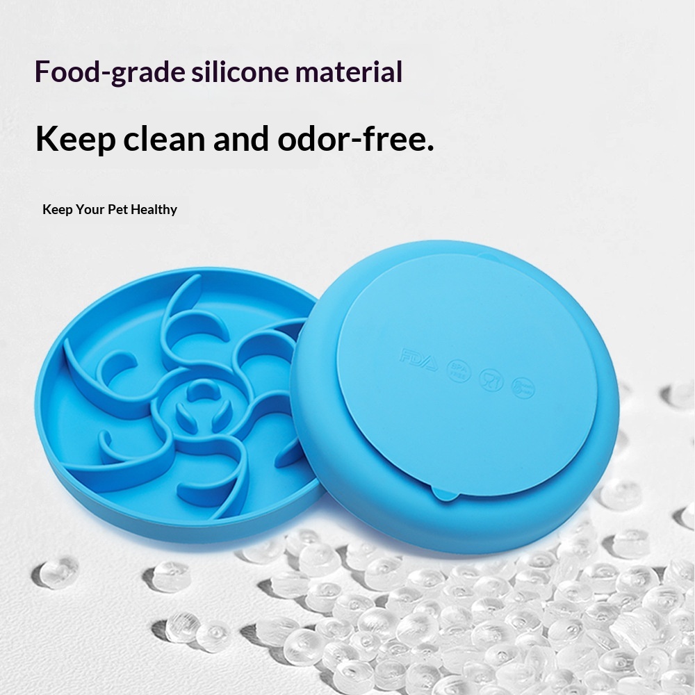 Cross-border Slow-eating Bowl Anti-choking Pet Food Utensil Non-slip Base Anti-spill Dog Bowl Small Medium Large Dogs Cats
