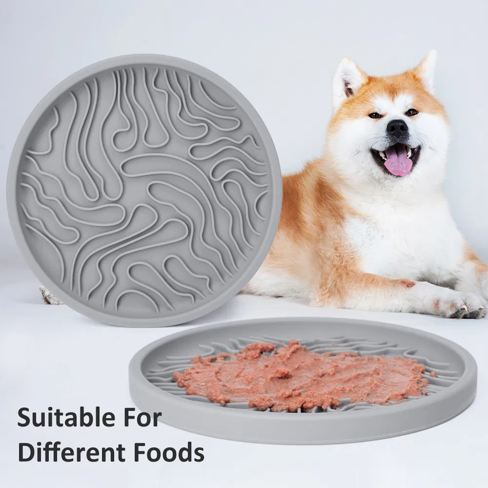 Multi-Functional Anti-Choking Silicone Pet Slow Feeder Bowl Eco-Friendly Design to Slow Down Eating Speed for Cats and Dogs