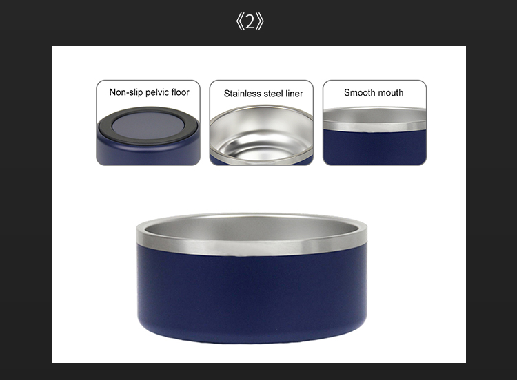 Wholesale Custom Logo 64oz Dog Bowl Stainless Steel Vacuum Insulated Pet Bowl 18oz/32oz/42oz/64oz/100oz Pet Food Feeder Bowl