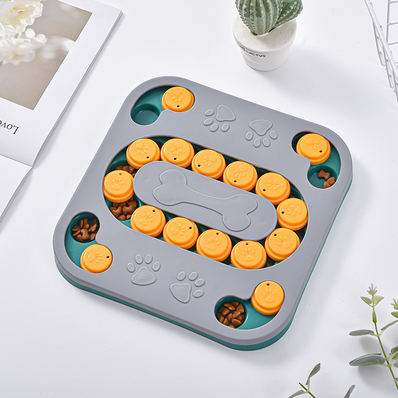 Square Maze Slow Feeder Dog Bowl Interactive Treat Puzzle Toy for IQ Training Multi Functional Food Dispenser