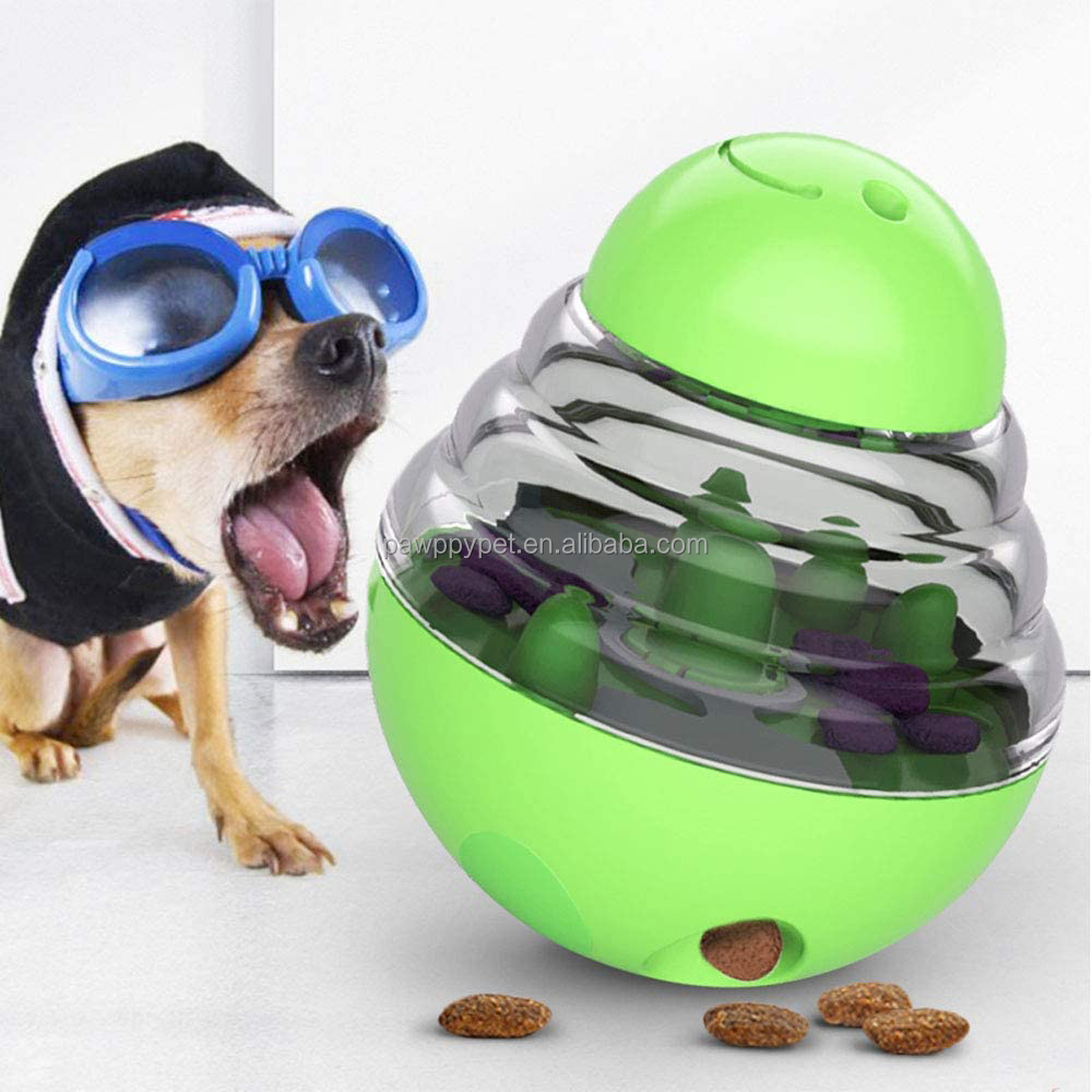 Dog Tumbler Treat Ball Pet Slow Feeder Treat Ball Small Interactive Food Dispenser Adjustable Treats Eat Canister Funny Maze Gym