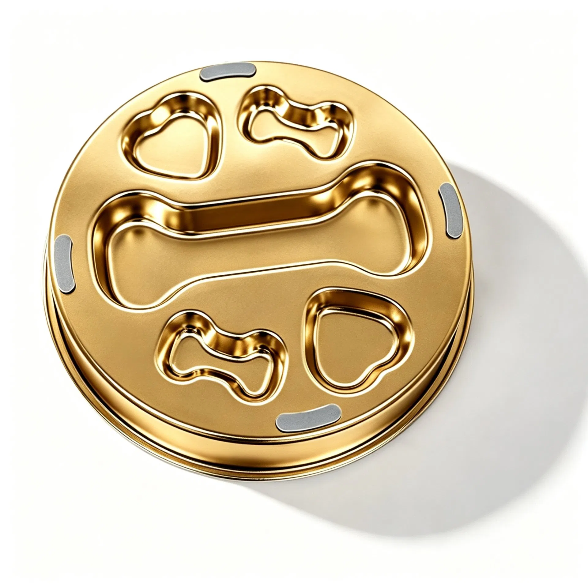 Factory Direct Stainless Steel Pet Slow Eating Bowl Double Layer Deep Anti-Choking Non-Slip Base Durable Pet Feeding Bowl for Dogs Cats