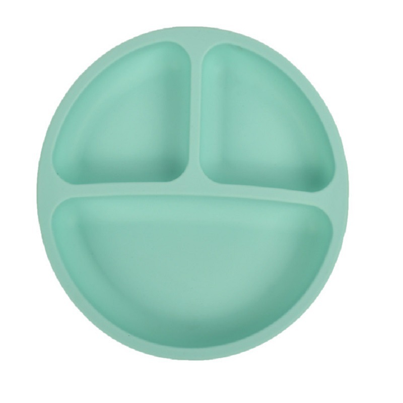 Compartment Silicone Plate Suction Base Divided Toddler Dish BPA Free Easy Clean Microwave Safe Baby Meal Tray Feeding Plate Set