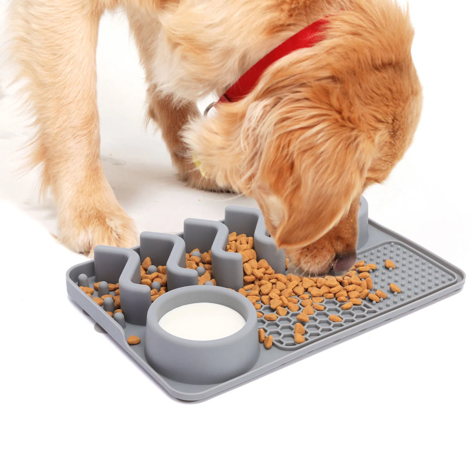 BPA-Free Food Grade Silicone Slow Feed Plate Pet Bowls &amp; Feeders for Dogs and Cats Easy Licking Animals Licking Plate