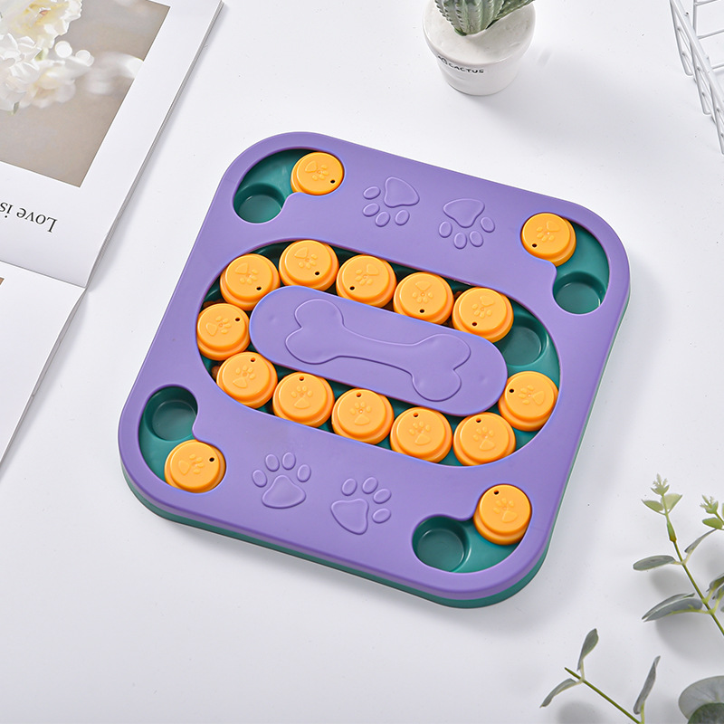 Wholesale Interactive Plastic Dog Cat Training Puzzle Intelligence Toy Slow Puzzle Feeder Bowl Game Toy