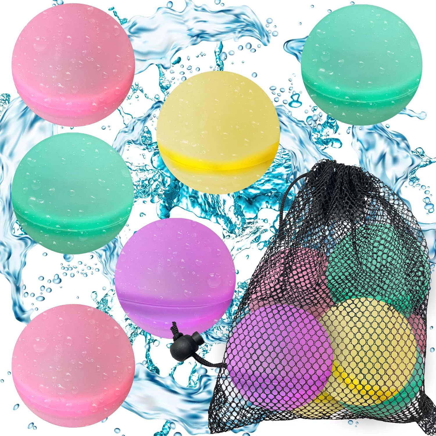 Cross-Border Popular Silicone Water Balloon Toy Reusable Explosion Ball