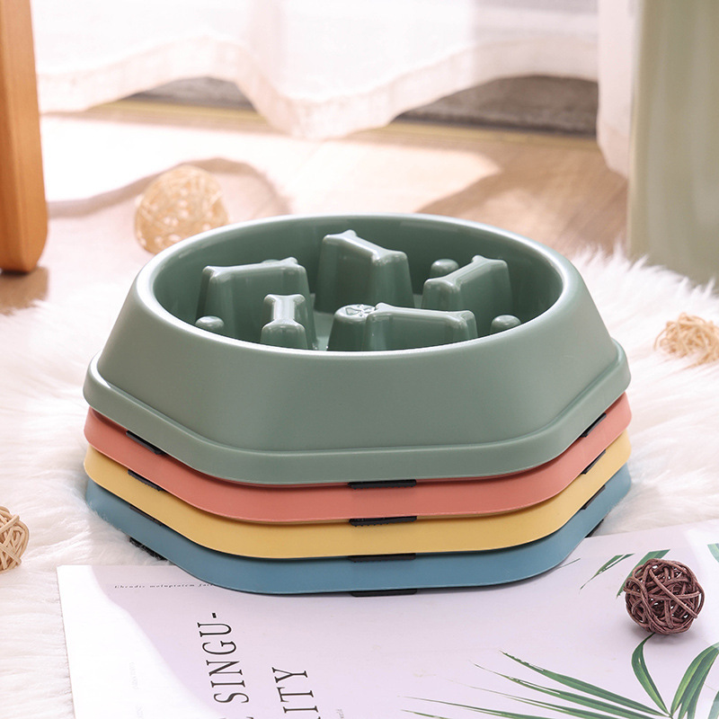 Silicone Gel Modern Stylish Portable Love Pet Slow-Feeding Anti-Choking Adjustable Difficulty Macaron-Colored Dog Cat Food