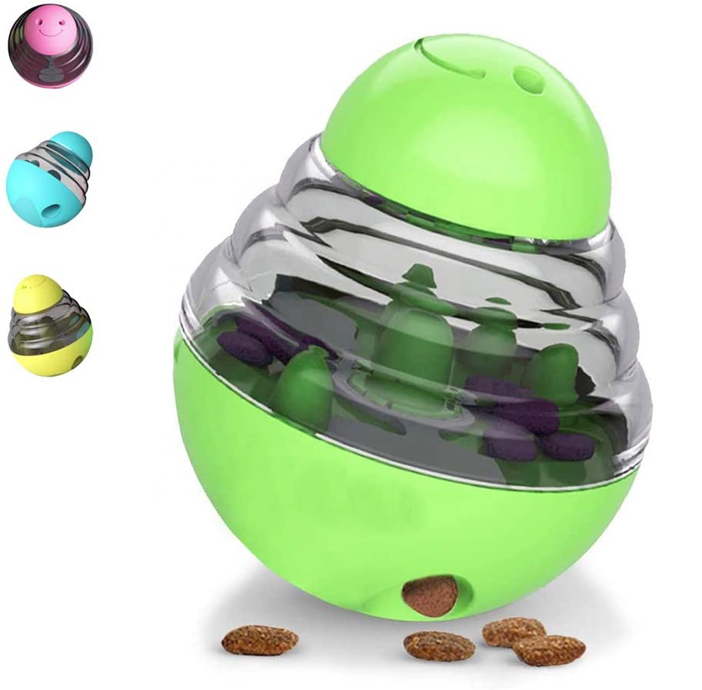 Dog Tumbler Treat Ball Pet Slow Feeder Treat Ball Small Interactive Food Dispenser Adjustable Treats Eat Canister Funny Maze Gym