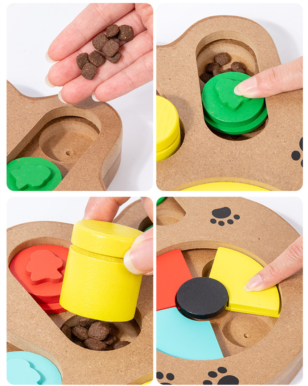 Pet Intelligence Toy IQ Training Interactive Fun Hide and Seek Food Puzzle Bowl Slow Feeder Dog Treat Feeder