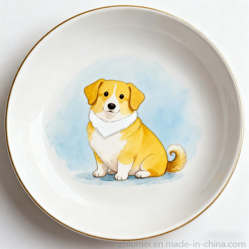 Ceramic Stoneware Pet Dog Cat Food and Water Feeding Drinking Bowls Dishes