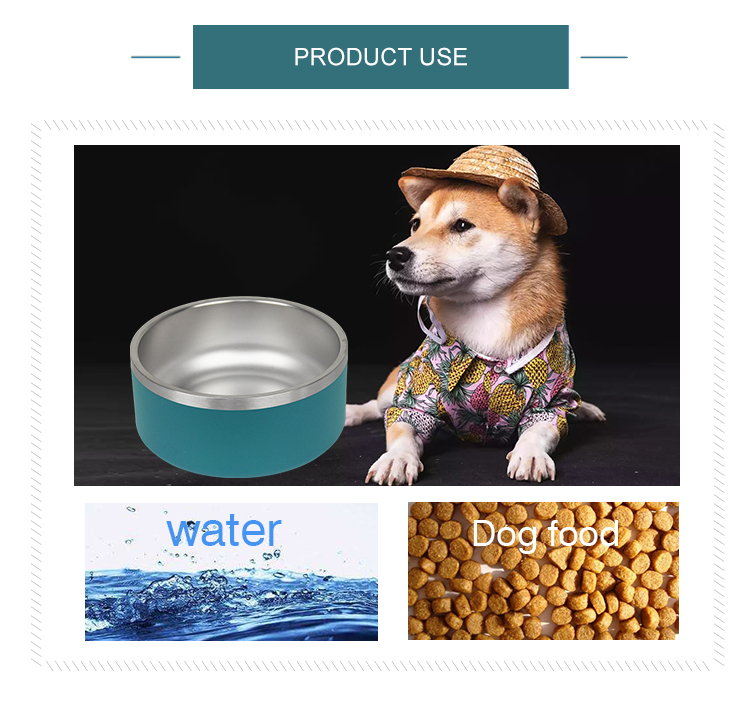 Wholesale Custom Logo 64oz Dog Bowl Stainless Steel Vacuum Insulated Pet Bowl 18oz/32oz/42oz/64oz/100oz Pet Food Feeder Bowl
