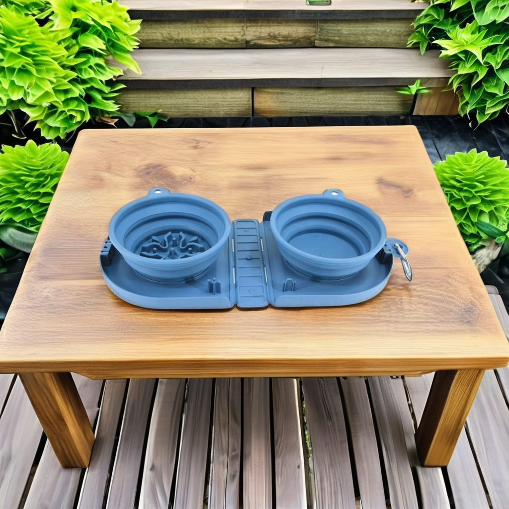 Collapsible Pet Slow Food Bowl Drinking Water Bowl 2 in 1 Multifunctional Portable Pet Dog Cat Travel Bowls Feeders