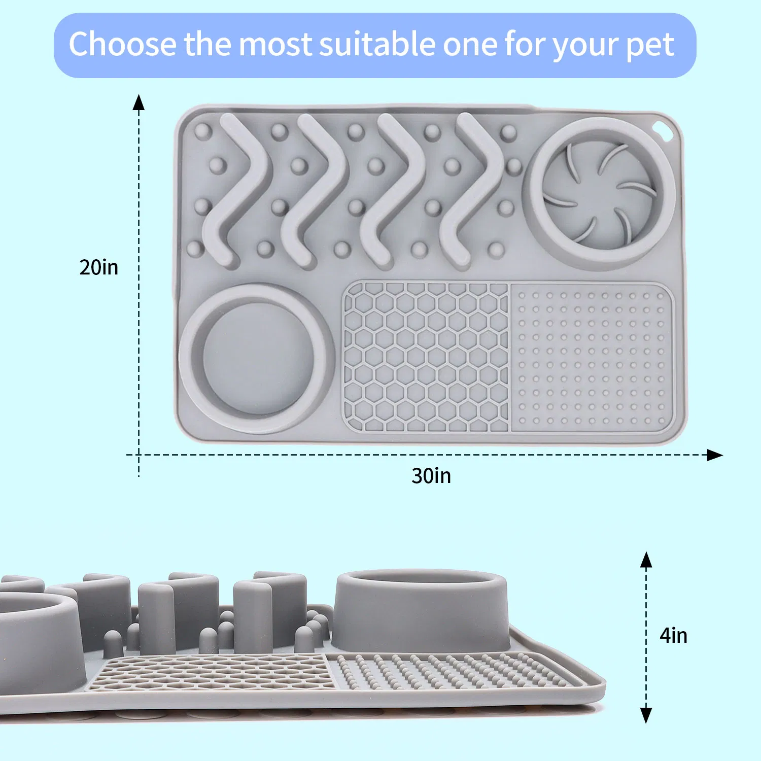 Silicone Slow Feed Plate Pet Bowl