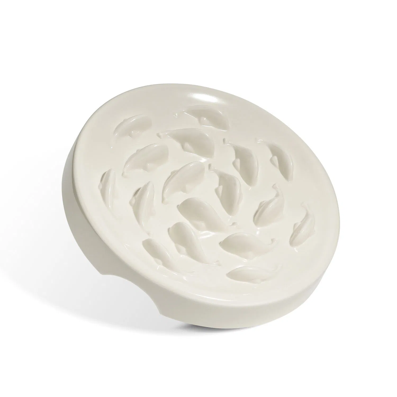 Anti-Choking Ceramic Slow Eating Pet Bowl with Cute Whale Design