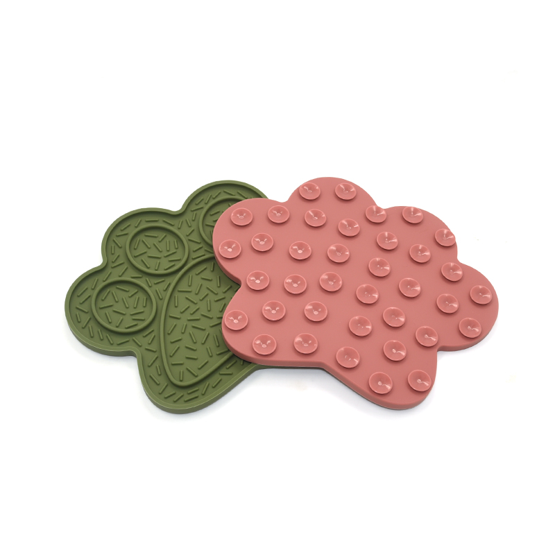 Factory Custom Waterproof Silicone Pet Dog Food Mat for Dogs Cats Slow Food Bowls Silicone Pet Feeder