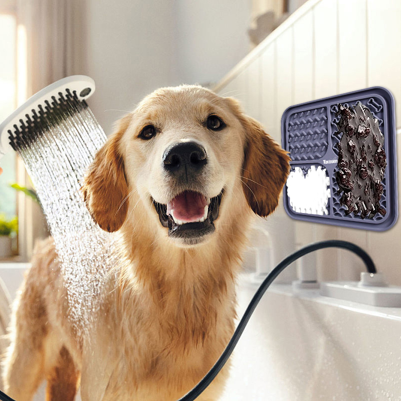 Premium Eco-Friendly Durable Portable Lightweight Silicone Licking Mat Slow Feeder Suction Cup IPX7 Waterproof for Dogs Cats