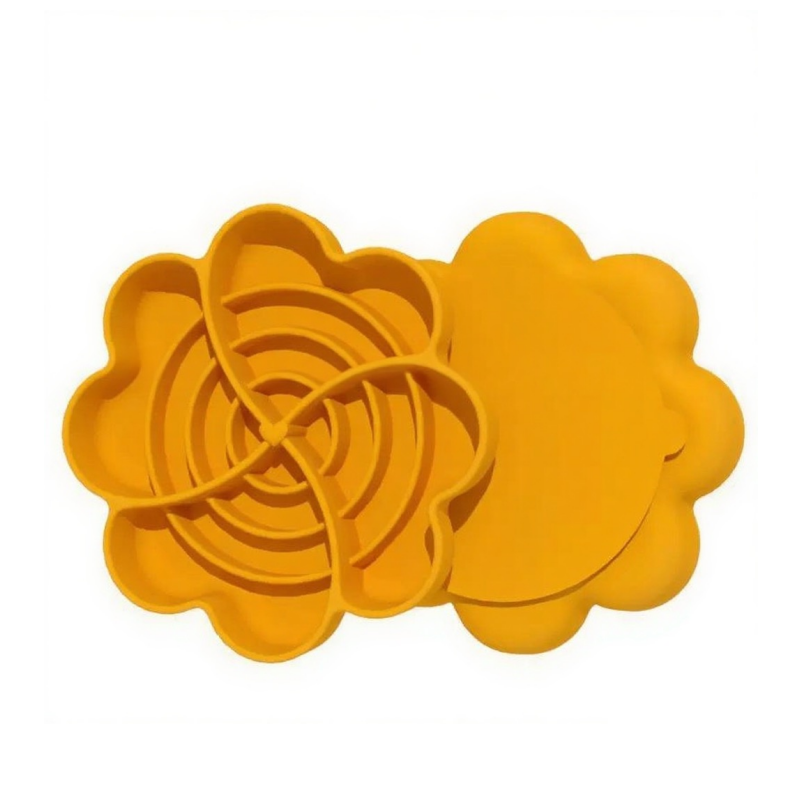 2025 New Design Pet Silicone Slow Eating Feed Dog Bowl Flower Shape Large Dog Slow Feeder for Large Breed