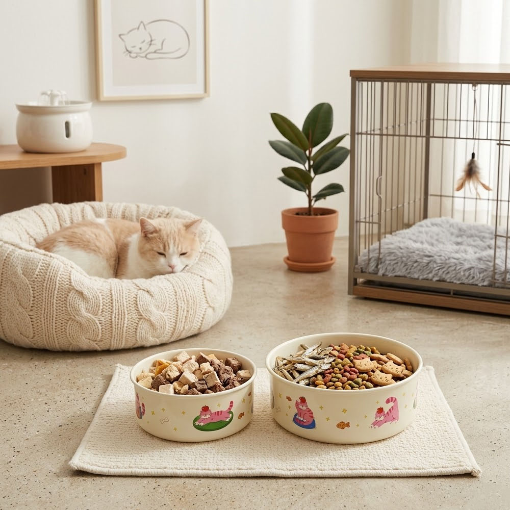 15 Inch Elevated Dog Bowl With Stand Foldable Metal Pet Feeder With Bamboo Base Eco-Friendly Kitchen Use For Large Medium Dogs